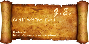 Gyémánt Emil névjegykártya