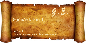 Gyémánt Emil névjegykártya