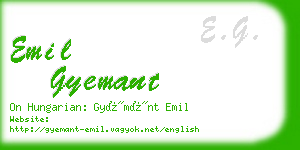 emil gyemant business card